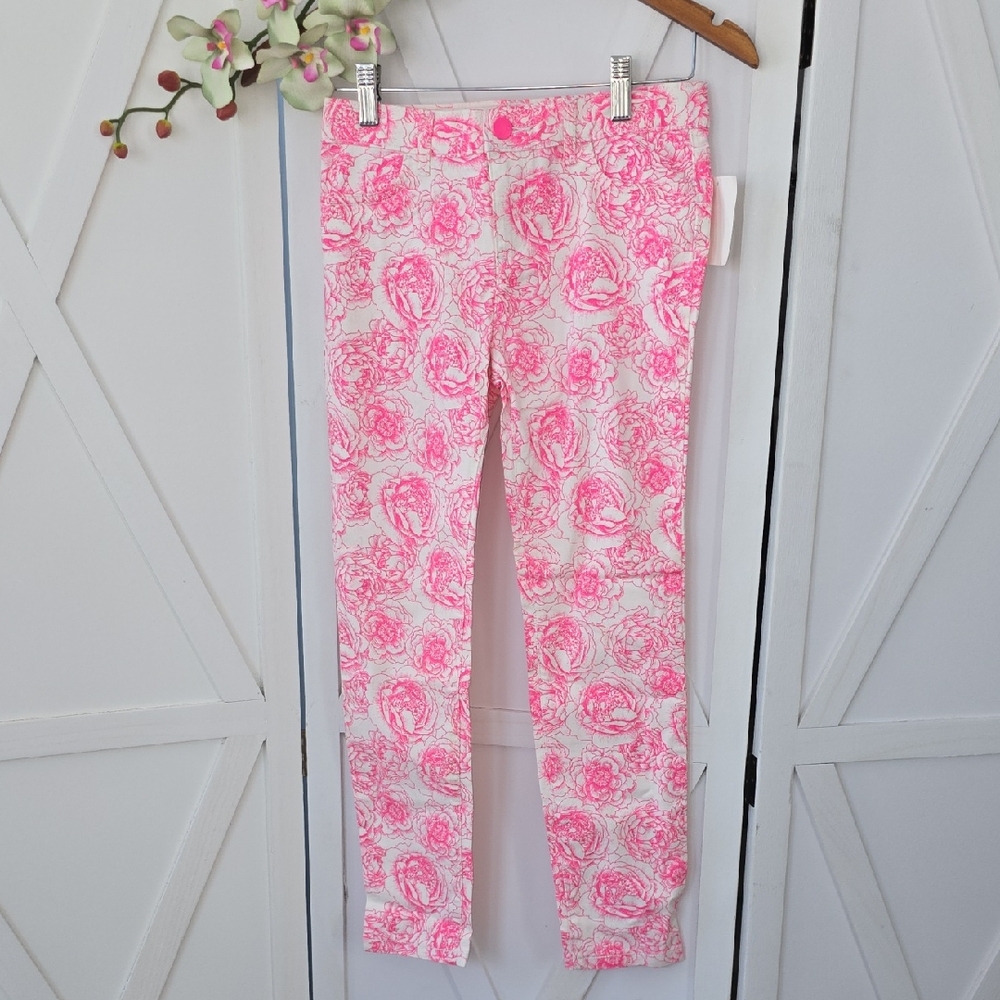 New The Children's Place Pink Floral Leggings Jeggings